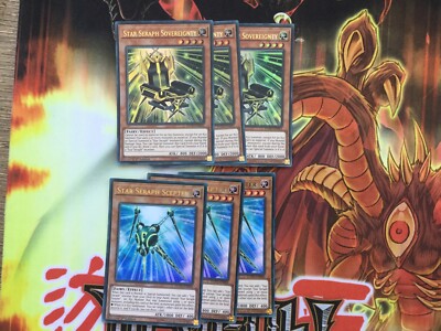 DUPO-DE061 Yugioh 3x Star Seraph Sovereignty + 3x Star Seraph Scepter 1st