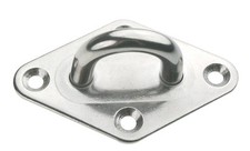 Augplatte Decksplatte Deckbeschlag Zurröse Edelstahl  65 x 40 mm ARBO-INOX