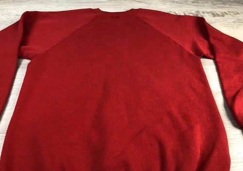 Vintage Christmas Sweatshirt Joy To The World Red JERZEES USA Adult M 38-40 - Picture 14 of 21