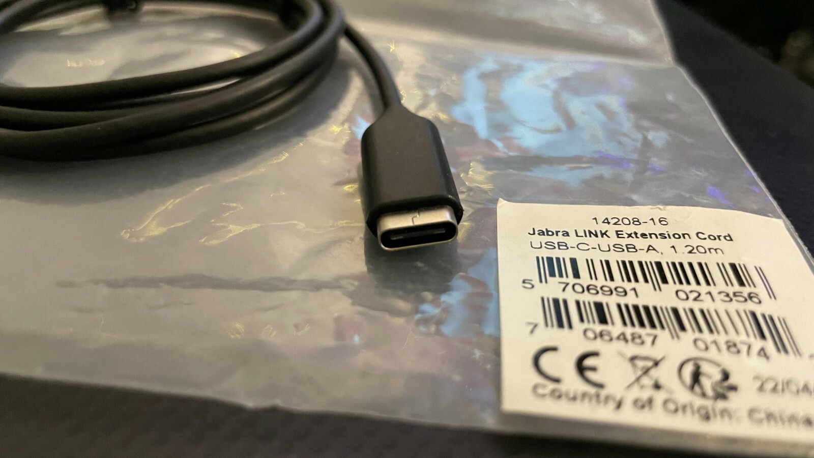 Jabra GN Link Extension Lead USBC (Female) USBA (M) Cable Engage