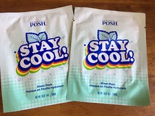 Perfectly Posh 2-STAY COOL Face Sheet Mask Soothing, Hydrating Cucumber, Aloe