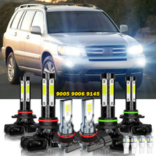 Fit Toyota Highlander 2004 - 2007 Led Headlight Hilo Fog Lights Bulbs