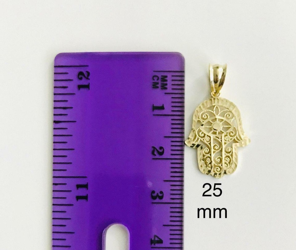 Alda Schmuck Anhänger Hand Der Fatima Hamsa Zirkonia Gelbgold 18