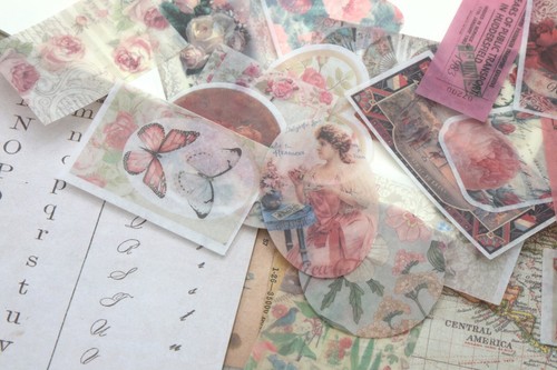 Flower Washi stickers | flower art painting pattern themed stickers junk journal - Picture 8 of 10