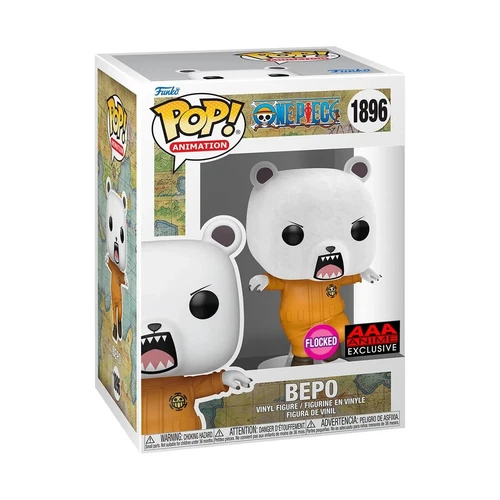 Funko Pop One Piece: Bepo (Flocked) Figure w/ Protector (AAA Anime Exclusive)