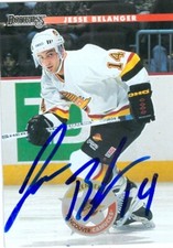Jesse Belanger autographed Hockey Card (Vancouver Canucks) 1996 Donruss #70