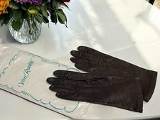 Van Raalte Women's Size 6.5 Vintage French Leather Driving Gloves Silk Lining