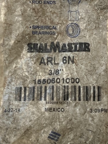 SealMaster ARL 6N Rod End ARL6N With Zerk Fitting - Picture 2 of 3