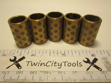 Lot Of 5 Graphite-Plugged Bearings 1/2" Inside Dia, 5/8" Outside Dia. Length 1"