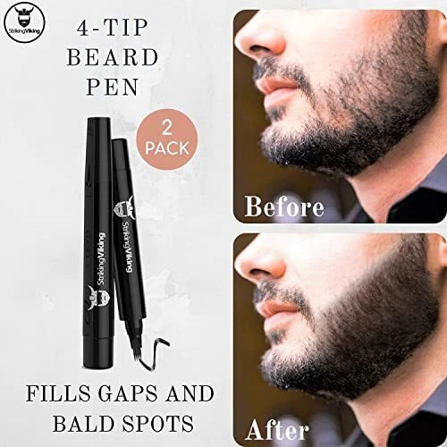 2 Pack Beard Pencil Filler for Men with 4 Tips -  Assorted Colors , Sizes  - Image 3 of 4