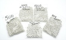 Choose Round Silver Spacer Bead Qty 100 - 1000 Brass / Iron 2mm, 3mm, 4mm, 5mm