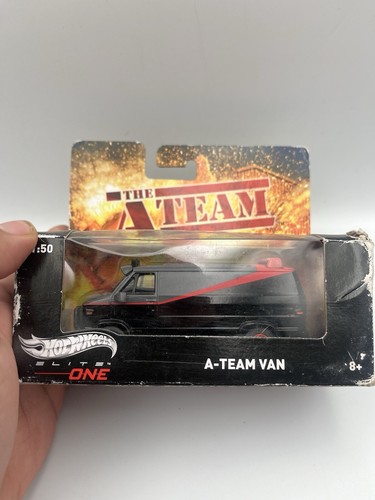 The A-Team Van Hot Wheels Elite One GMC Vandura Black Gray Red 1:50 New in Box - Picture 4 of 8