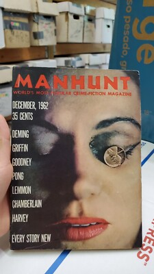 Manhunt World's Most Popular Crime-Fiction Magazine December 1962 Volume 10 #6