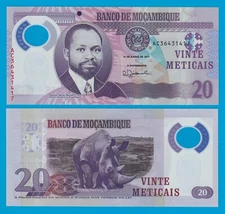Mozambique 20 meticais P 149b 2017 UNC Polymer ( 149 b )