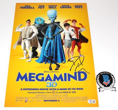 DAVID CROSS SIGNED 'MEGAMIND' 12x18 MOVIE POSTER MINION BECKETT