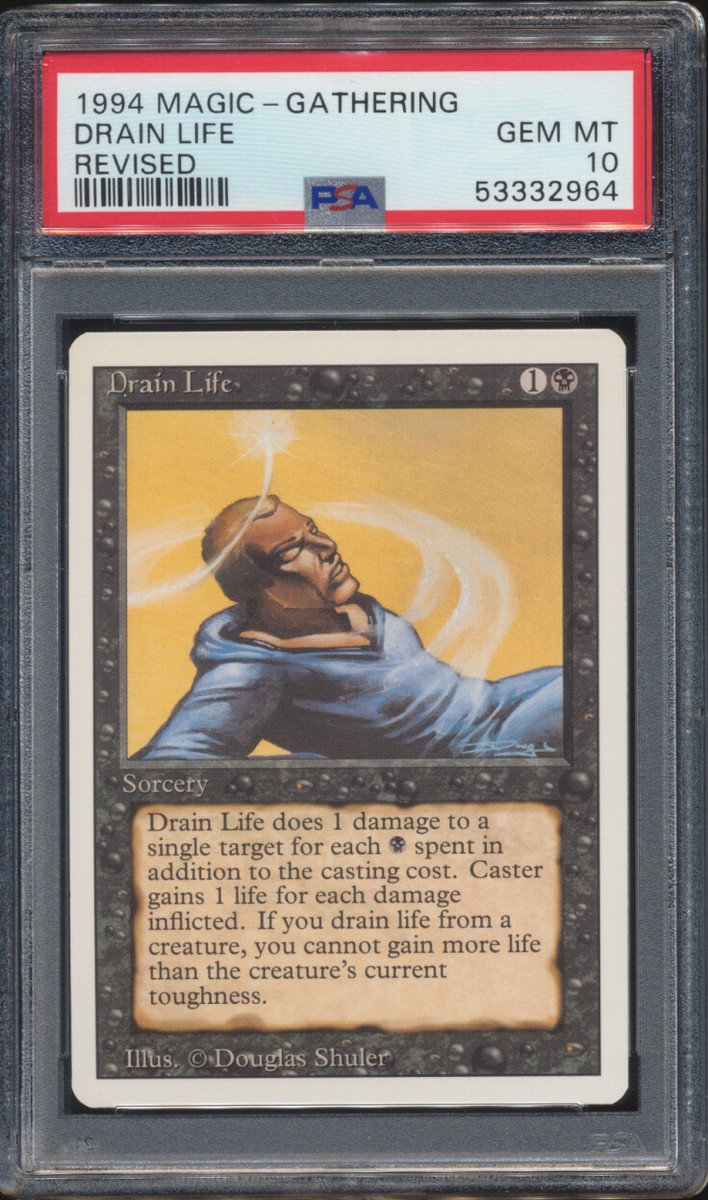 1994 MTG Magic The Gathering Drain Life PSA 10 GEM MINT | eBay