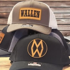 Morgan Wallen Trucker Hat, Leather Patch Hat, Snapback Hat Cap, Richardson 112