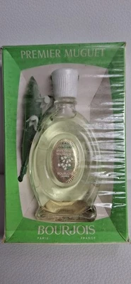 BOURJOIS "Premier Muguet" eau de cologne, ancien flacon 10 cm plein - Photo 1/3