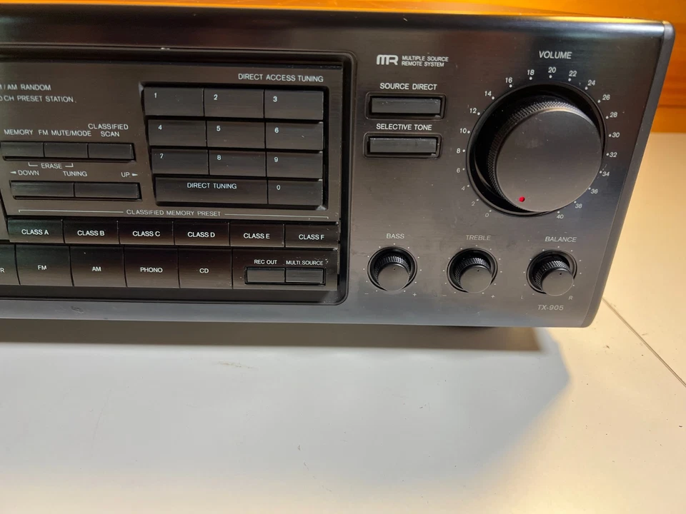 Vintage 1990s 90s Onkyo TX-905 Stereo 2 Channel Receiver Reciever 100W PHONO - Image 4 of 4