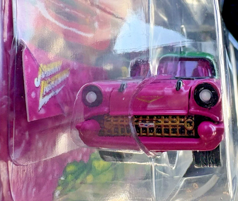JOHNNY LIGHTNING 1957 CHEVY AMBULANCE RAT FINK STREET FREAKS pink/green  - Image 4 of 4