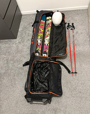 K2 seth 2008 Freeride Skis 190cm Green Pink Skull . Ski set and bag
