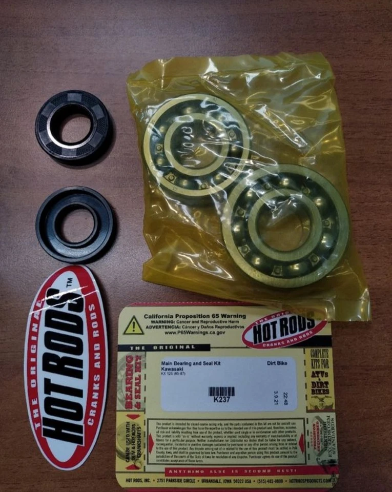 Kit Roulements + Joints Spi de Vilebrequin  KAWASAKI KX125 1985 1986 1987 - Photo 3/4