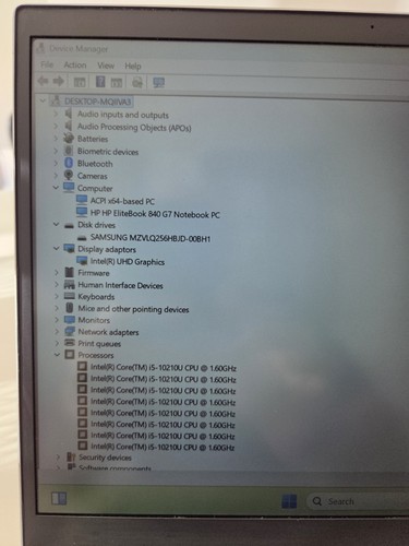 HP Elitebook 840 G7 - i5 10210U @ 1.6GHz, 10th Gen, 256gb SSD, 8GB RAM - Picture 12 of 13