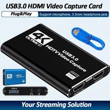 HDMI USB3.0 Video Capture Card for Live Streaming Game Record Consoles/TVs/PCs