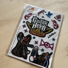 Guitar Hero AEROSMITH Stickers Activision Rock Band Guitar Decal Sheet 2008 NEW