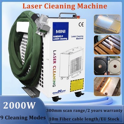 1500W Laser Cleaning Machine Remove Oil Paint Laser Rust Removal Double Pendulum