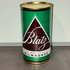 Blatz Christmas Green NOVELTY/REPLICA beer can, paper label