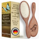 Natural Wooden Hair Brush for Women – Anti Breakage Wood Bristle Brush wit