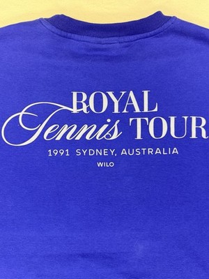 WILO The Label Royal Tennis Tour Crewneck Sweatshirt Blue Oversized Size L