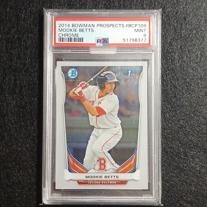 Bowman 2014 Prospects Chrome Mookie Betts Red Sox #BCP109 PSA 9 Graded