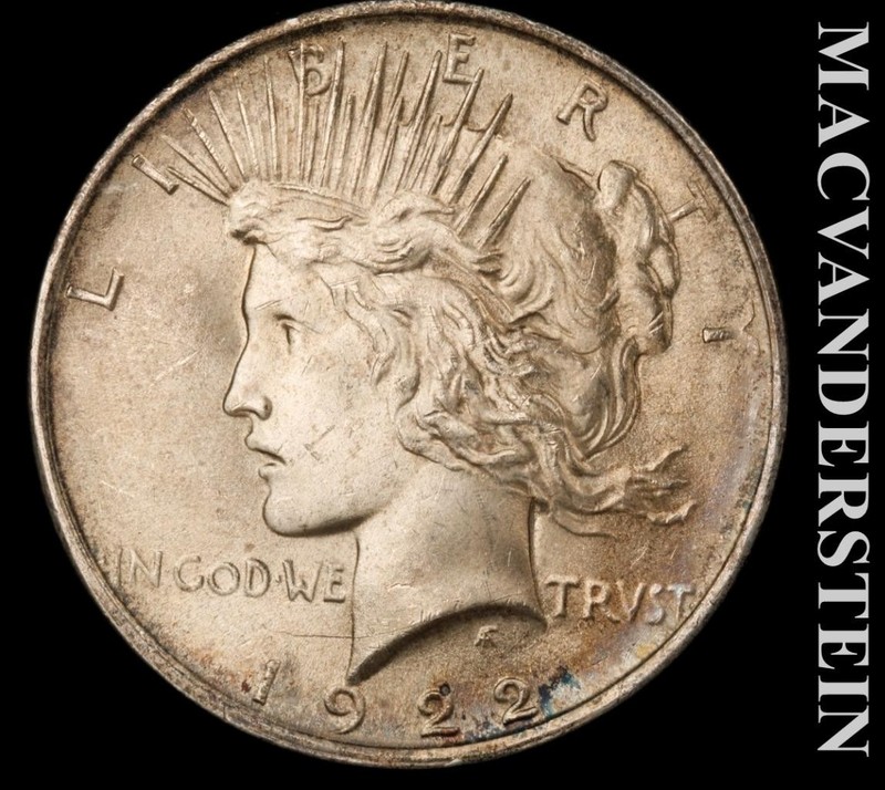 1922 Silver Peace Dollar - Choice Gem Brilliant Uncirculated  Lustrous  #L6615