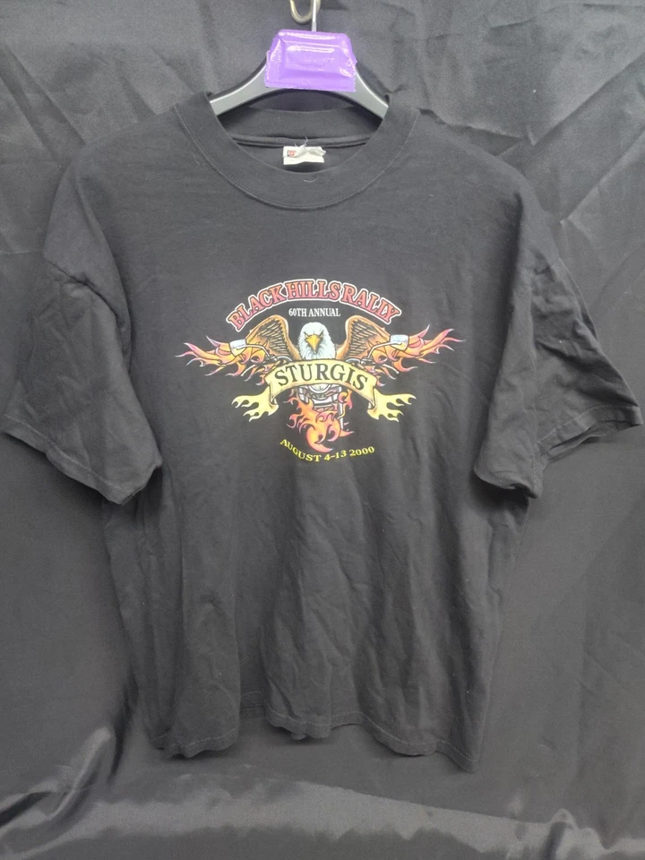 Camiseta Sturgis 2000 XL 60 Aniversario Y2K Motociclista Harley-Davidson Foto 2 de 4