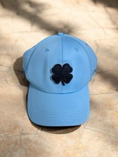 Black Clover Golf Apparel Premium Fitted Cap – Sky Blue & Navy Clover- Size L/XL