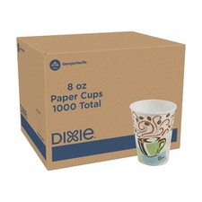 8 oz Paper Coffee Cups By GP PRO, Coffee Haze Design