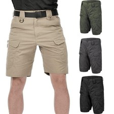 Men's Tactical Cargo Shorts Quick Dry Waterproof Hiking Work Casual Multi Pocket