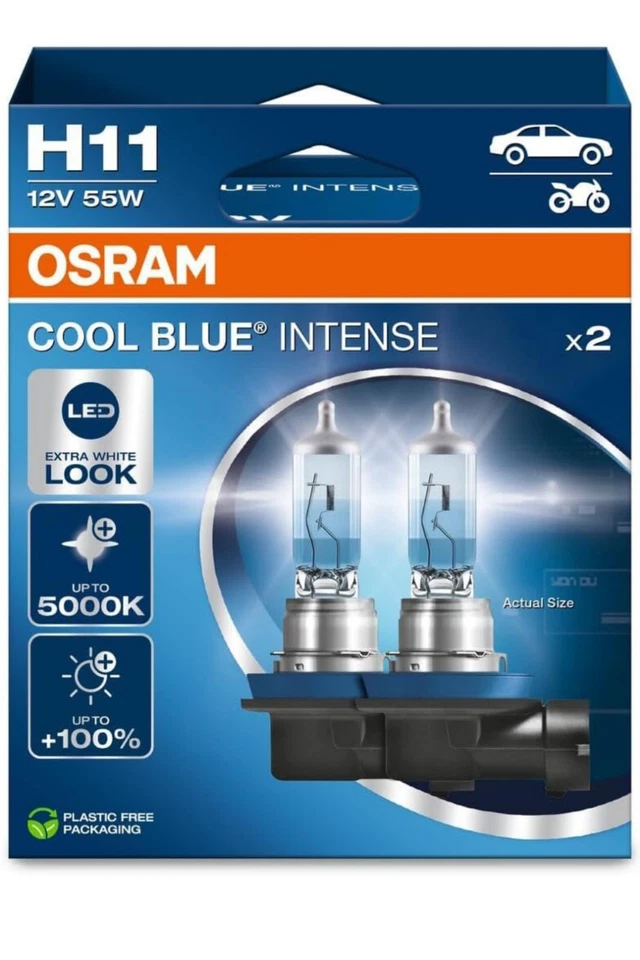 2St OSRAM H11 Cool Blue INTENSE NEW 2025 NextGeneration 5000K HALOGEN LED Lampe - Bild 2 von 3