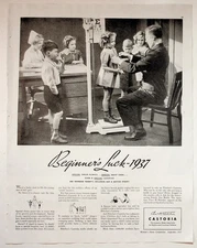 Chas. H. Fletcher Castoria Magazine Ad 1937 Child Care Laxative