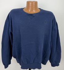Vintage Russell Sweatshirt Mens Large Blank Navy Blue Crewneck Pullover Relaxed