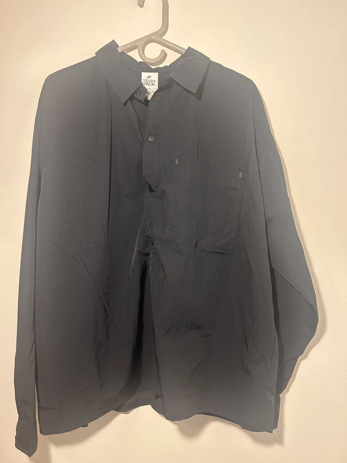 Nike Sportswear Tech Pack Woven Long-Sleeve Shirt DX0205-010 Men’s Size Large