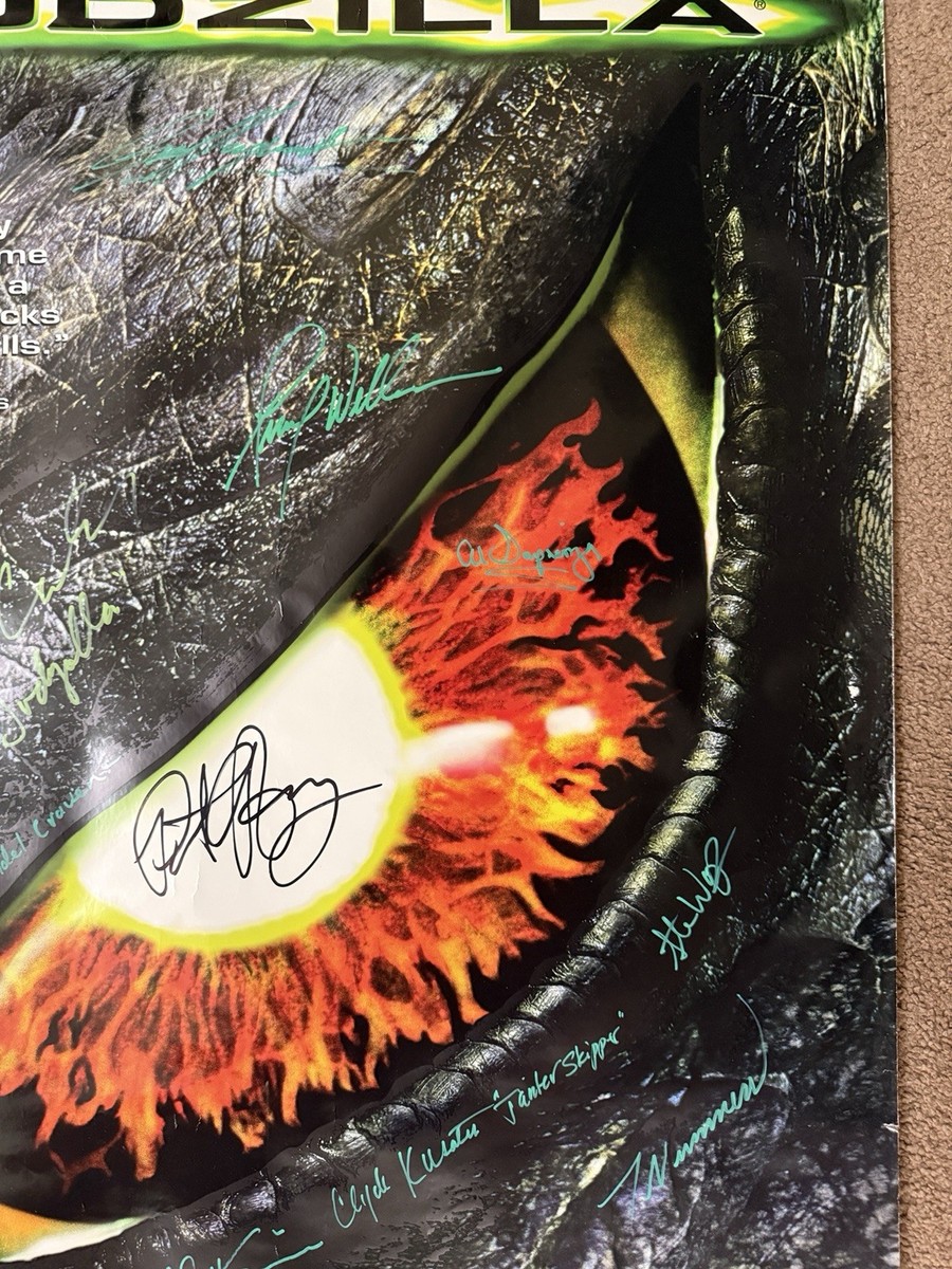 Godzilla (1998) Original Video Store Poster Signed By Cast And