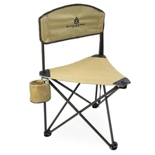 Black Sierra XL Hunting Stool, Fishing Chair with Backrest & Cupholder
