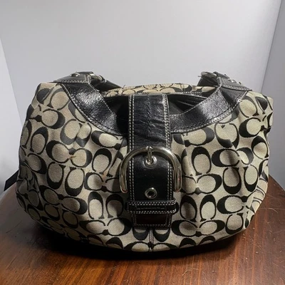 バッグ Coach Hobo Hand Bag Signature Black Coach Black Signature Hobo Bag for sale - eBay