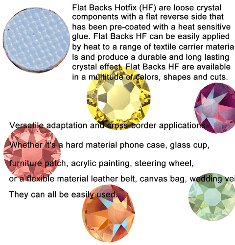 2088 Hotfix Crystals Strass Rhinestones Flat Back Glass Stones HotFix Iron On  - Picture 4 of 73