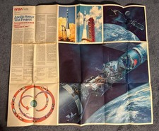 Vintage 1975 NASA Apollo-Soyuz Test Project Poster – 48" x 40" - Very rare