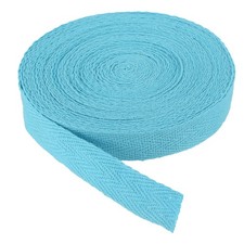 Cotton Twill Tape 15mm 10 Yards Cotton Ribbon Bias Binding Tape Cyan Blue