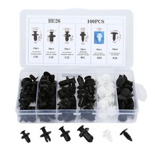 100pcs Car Push Pin Rivet Bumper Door Panel Fastener Clip Trim Parts Accessories